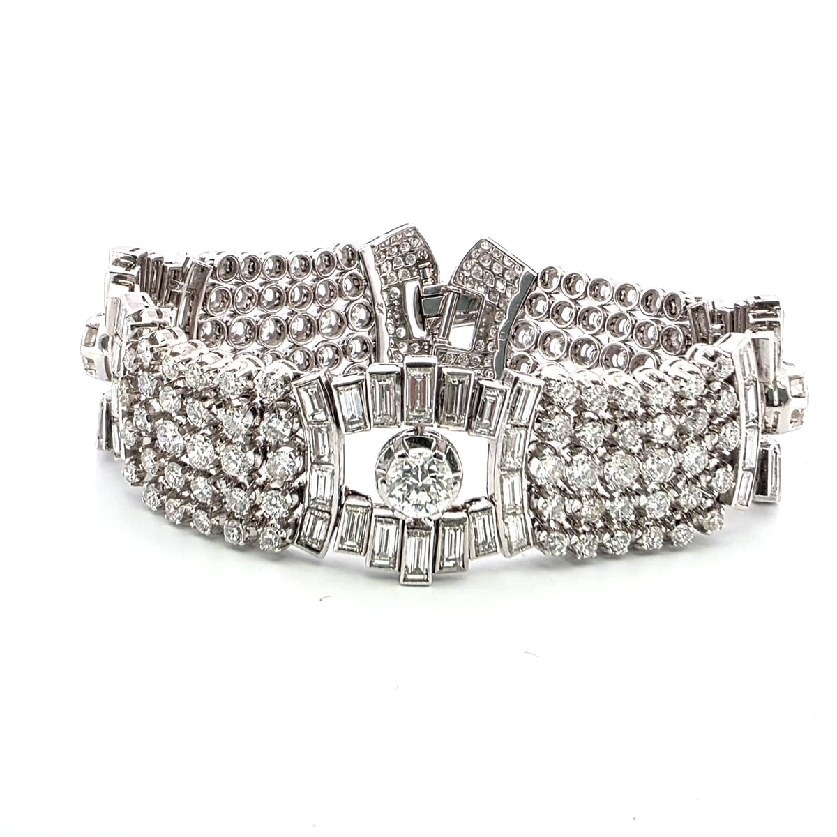 Bracelet en platine et diamants