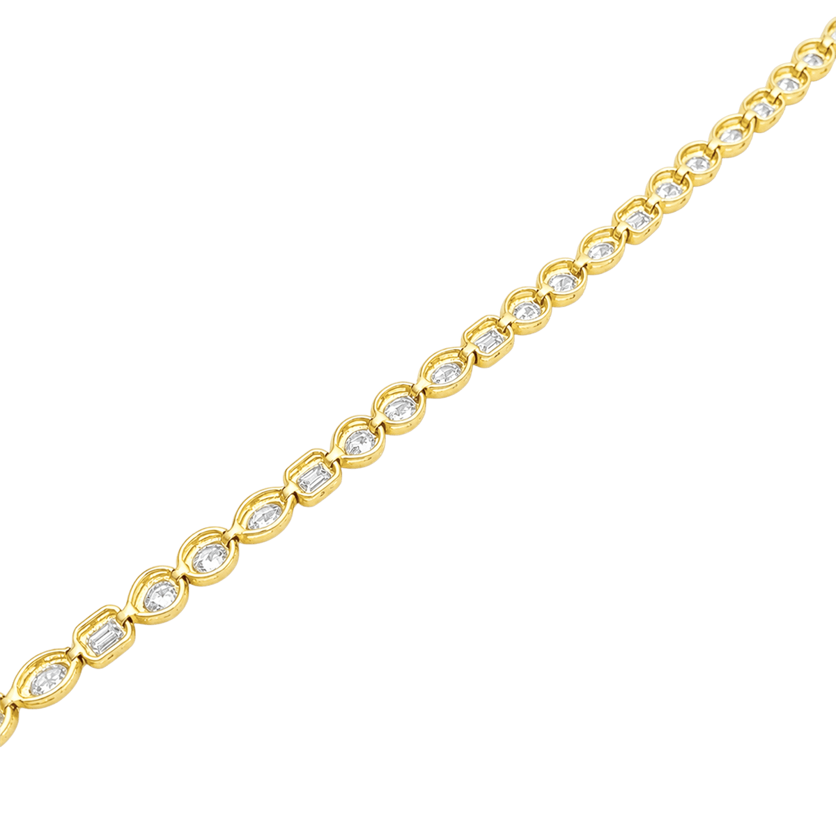 Bracelet Ligne en or jaune et diamants