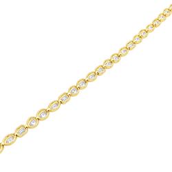 Bracelet Ligne en or jaune et diamants