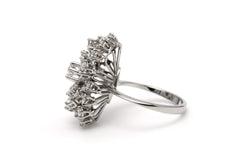 Bague en or blanc et diamants