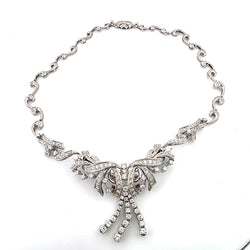 Collier Plastron en or blanc et diamants