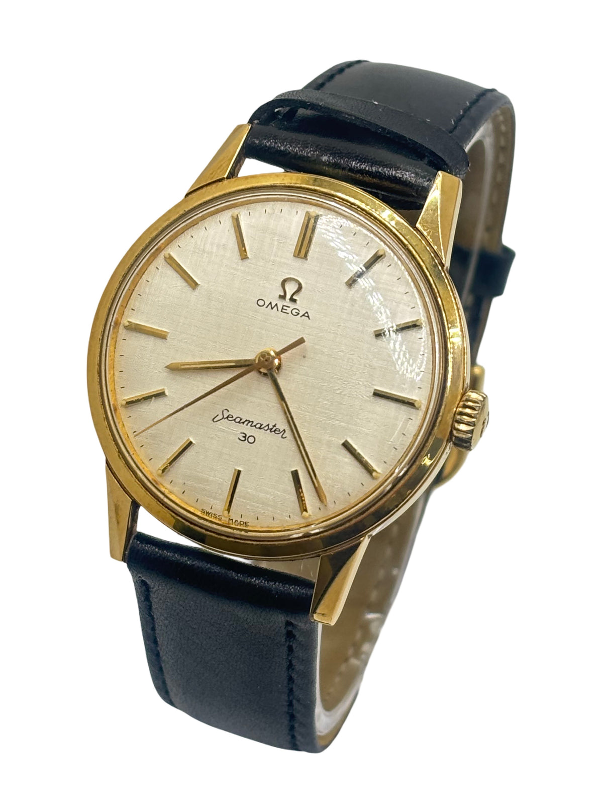 Montre OMEGA Seamaster 300 en acier et cuir