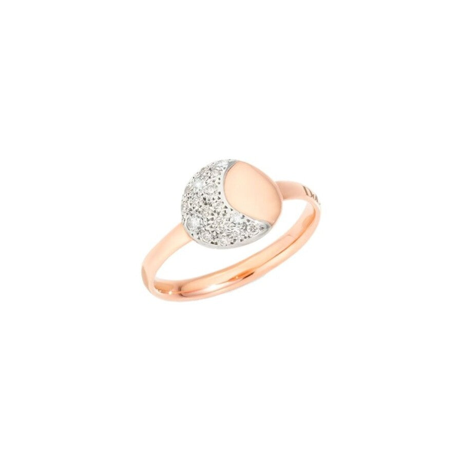 Bague DODO « Lune et Soleil » en or rose et diamants