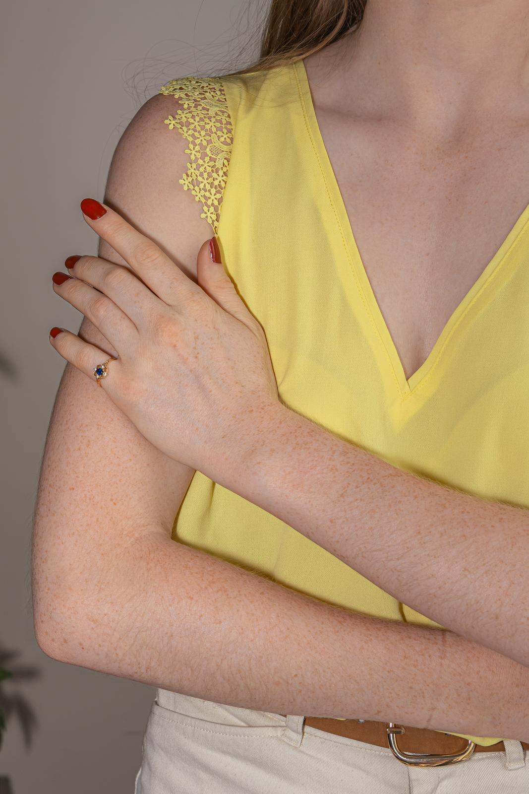 Bague Or jaune Saphir