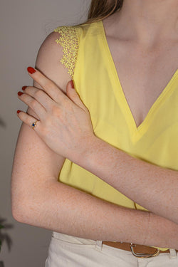 Bague Or jaune Saphir