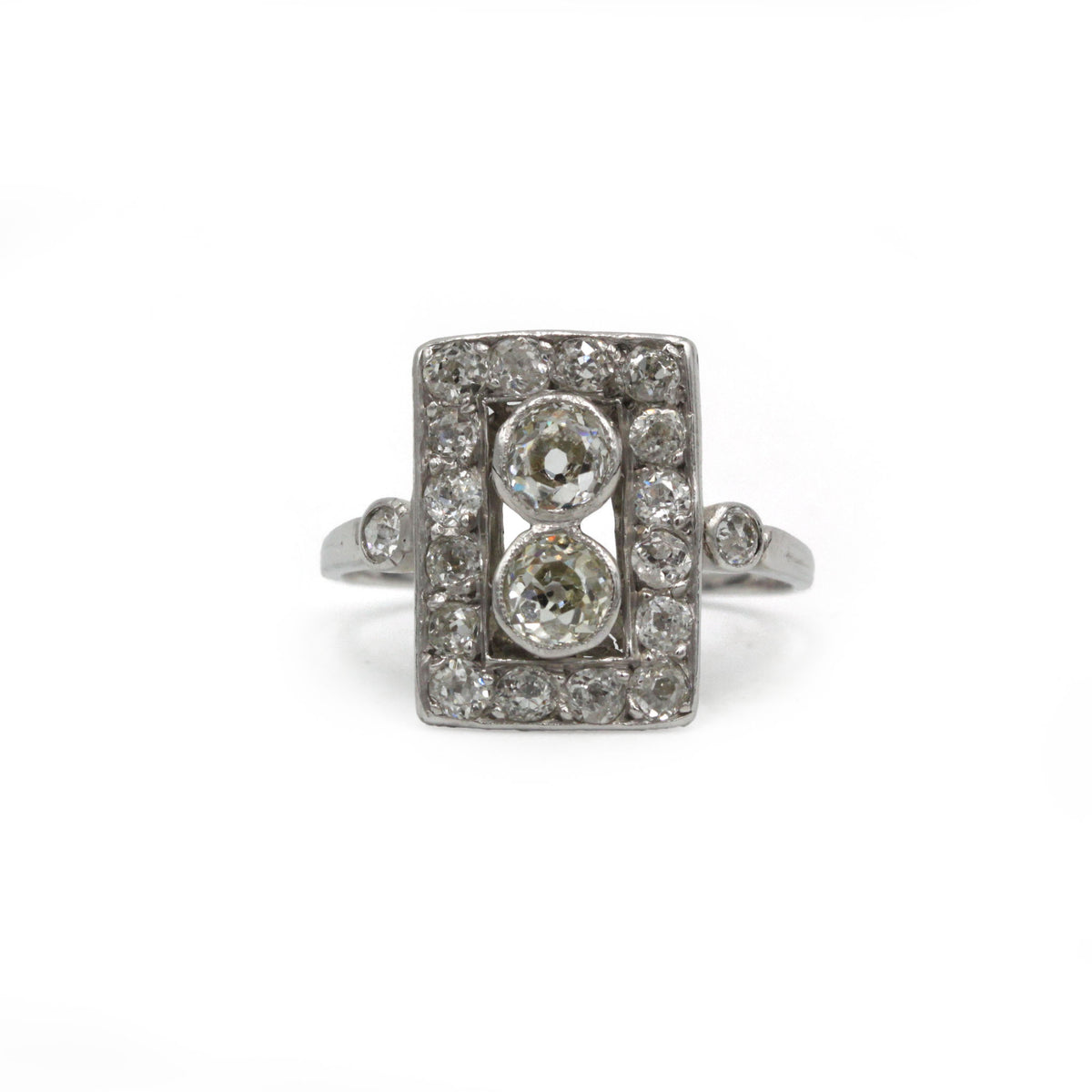 Bague Entourage en or blanc et diamants