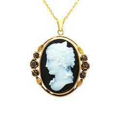 Pendentif en or jaune et agate