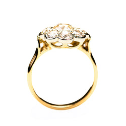 Bague Marguerite en or jaune et diamants