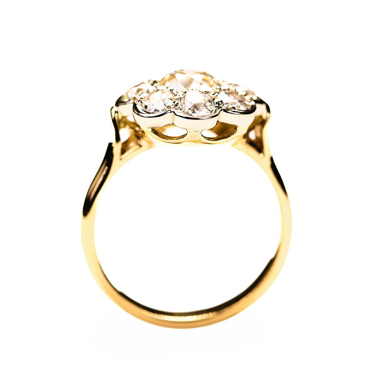 Bague Marguerite en or jaune et diamants