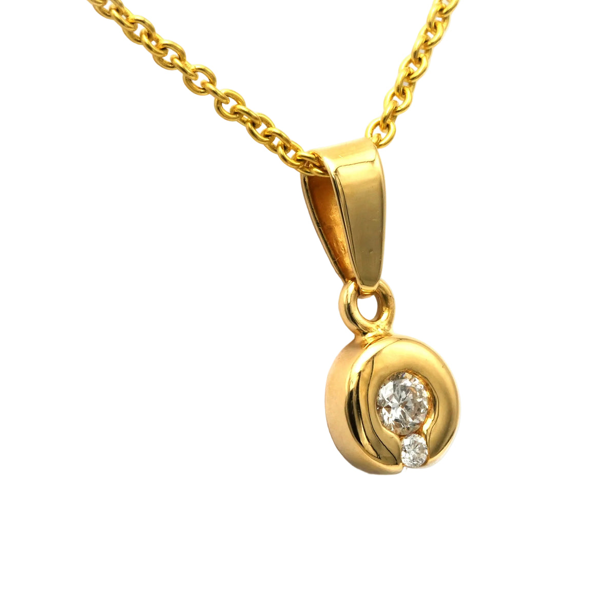 Pendentif en or jaune et diamants