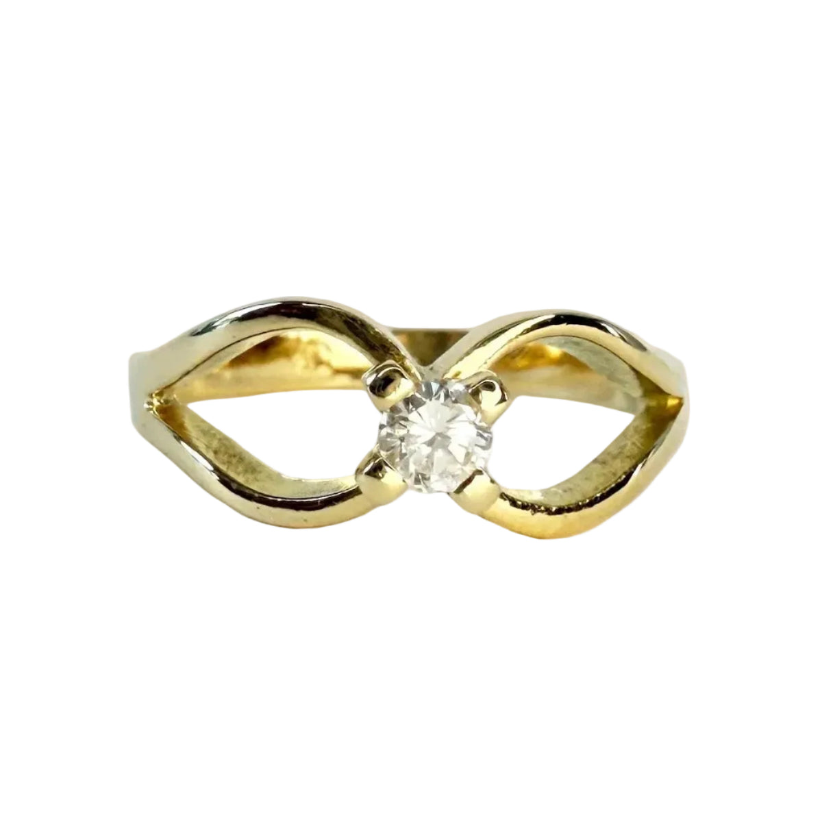 Bague Solitaire en or jaune et diamant
