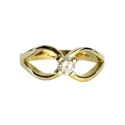 Bague Solitaire en or jaune et diamant
