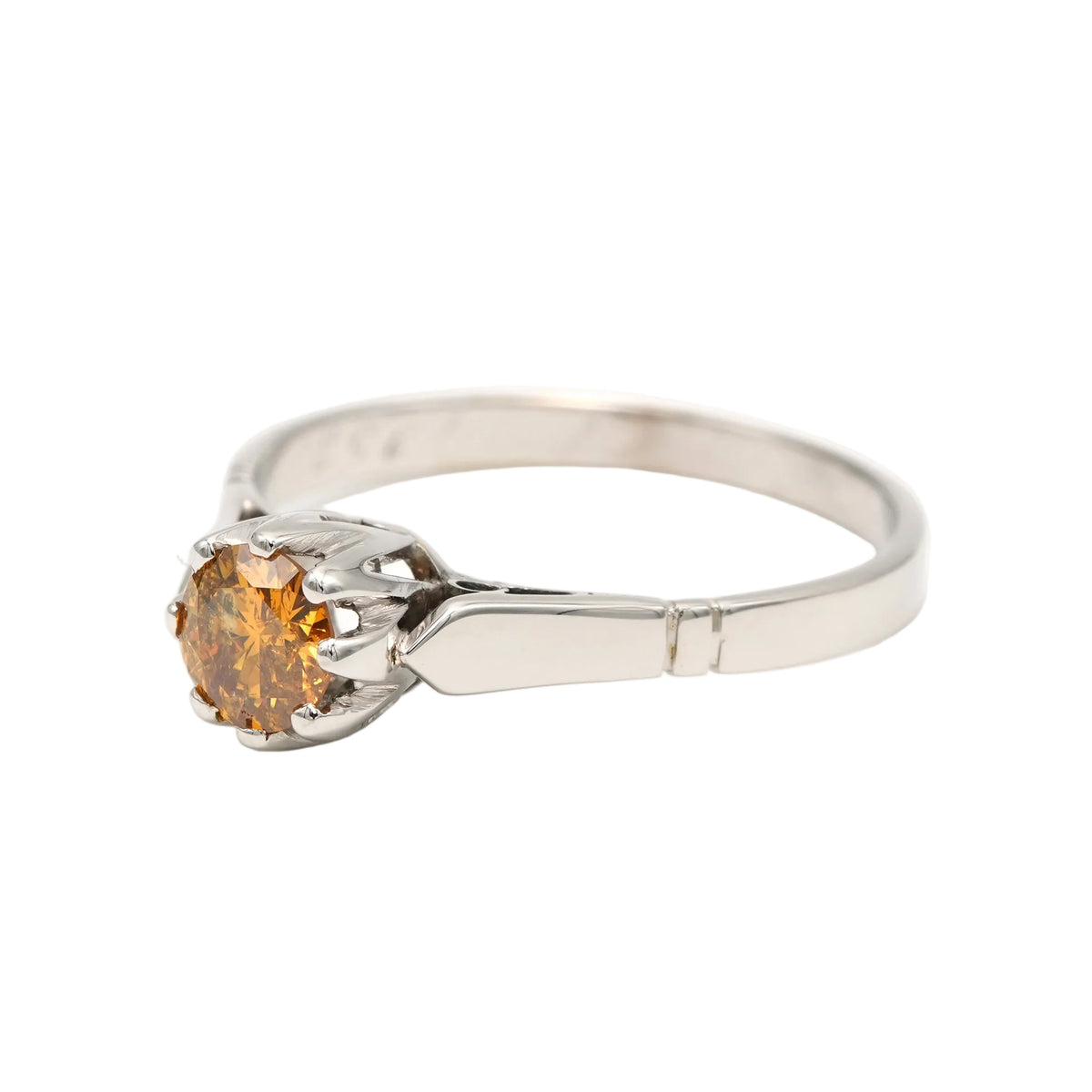 Bague Solitaire en or blanc et diamant