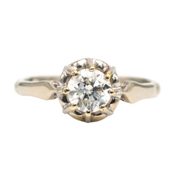 Bague Solitaire en or blanc et diamant