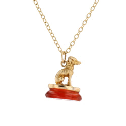 Pendentif en or jaune et cornaline