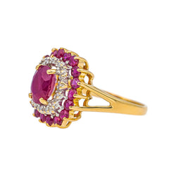 Bague  Pompadour  Or jaune  Rubis