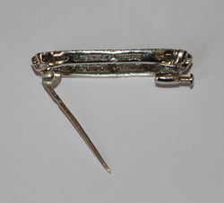 Broche Barrette Art Déco en or blanc et diamant