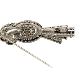 Broche Épingle en or blanc et diamants