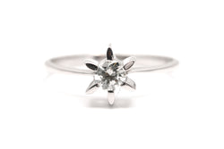 Bague Solitaire en or blanc et diamant