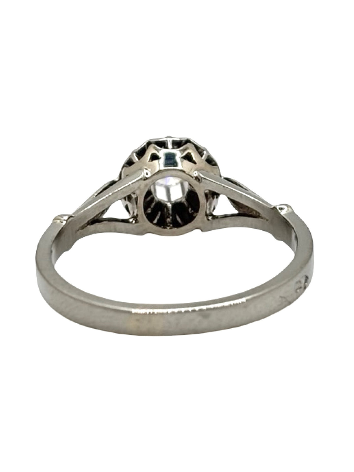 Bague Solitaire en Or blanc 18K et Platine 950