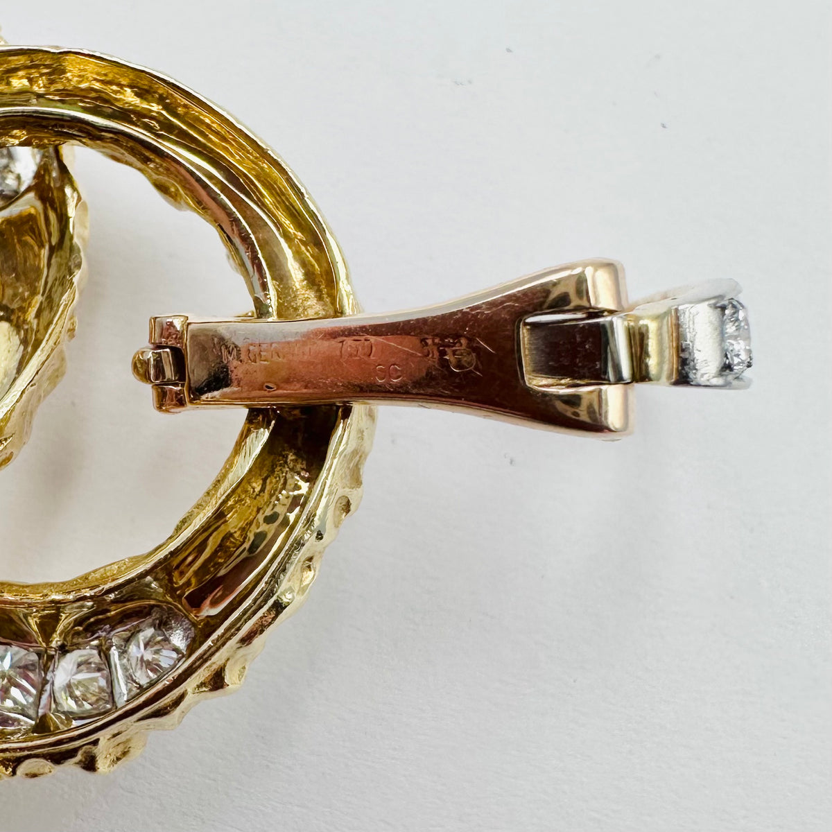 Collier M. GERARD en or jaune, platine et diamants