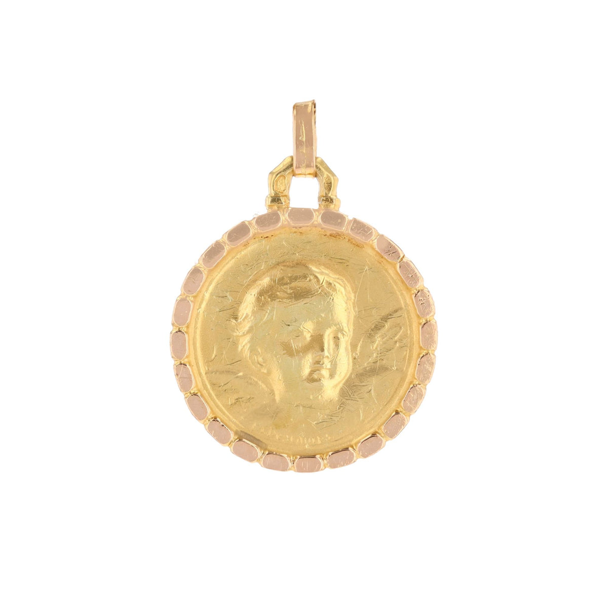 Médaille en or jaune et or rose