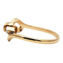 Bague Toi & Moi en or jaune, perle, rubis et diamants