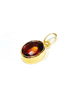 Pendentif en or jaune et citrine