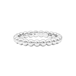 Bague Alliance VAN CLEEF & ARPELS Perlée MM en or blanc