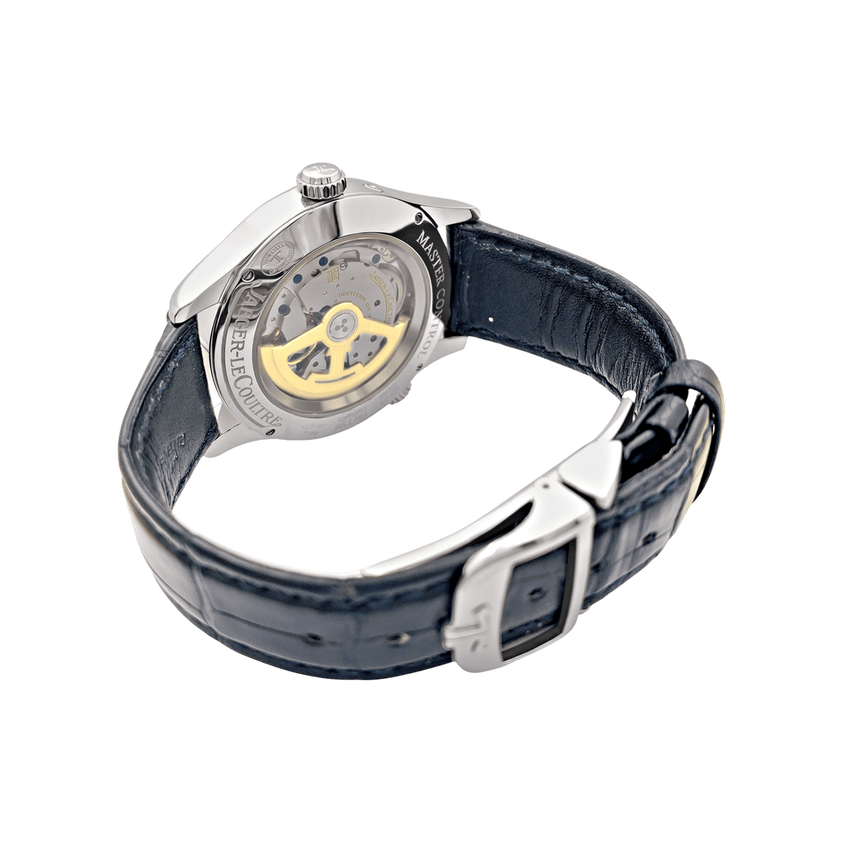 Montre JAEGER-LECOULTRE "Master Control Geographic" en acier et cuir