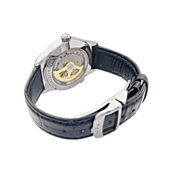 Montre JAEGER-LECOULTRE "Master Control Geographic" en acier et cuir