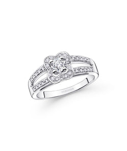 Bague Solitaire MAUBOUSSIN en or blanc et diamants