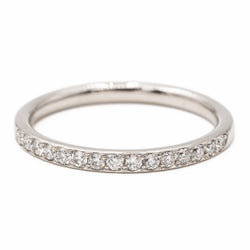 Bague Demi alliance Or blanc Diamant