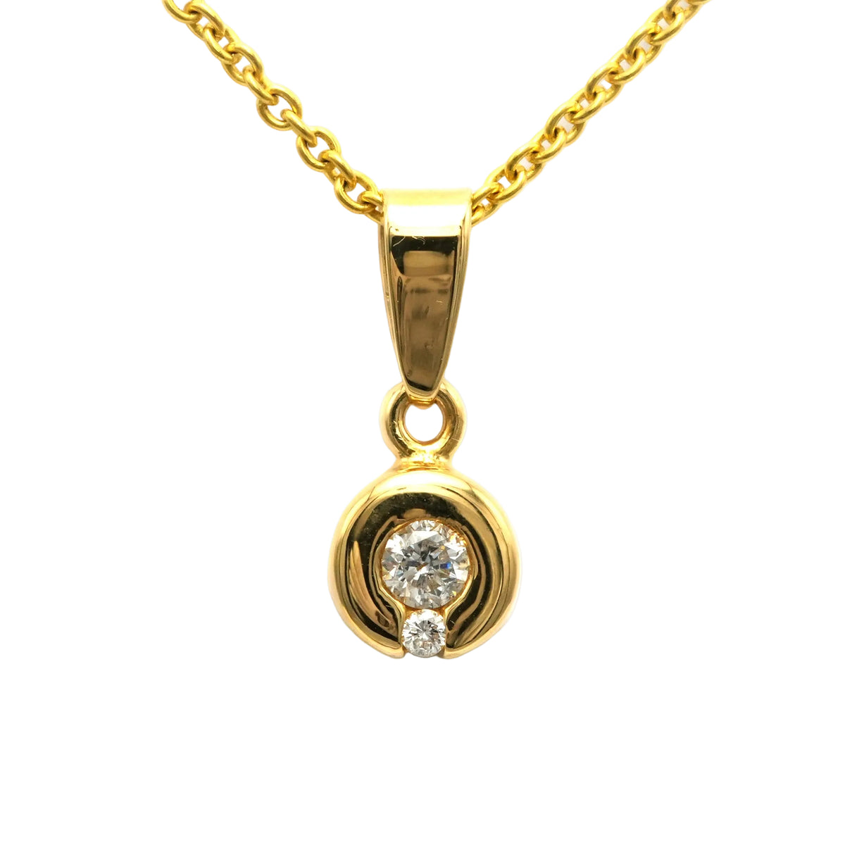 Pendentif en or jaune et diamants