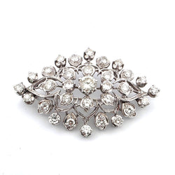 Broche Épingle en or blanc et diamants