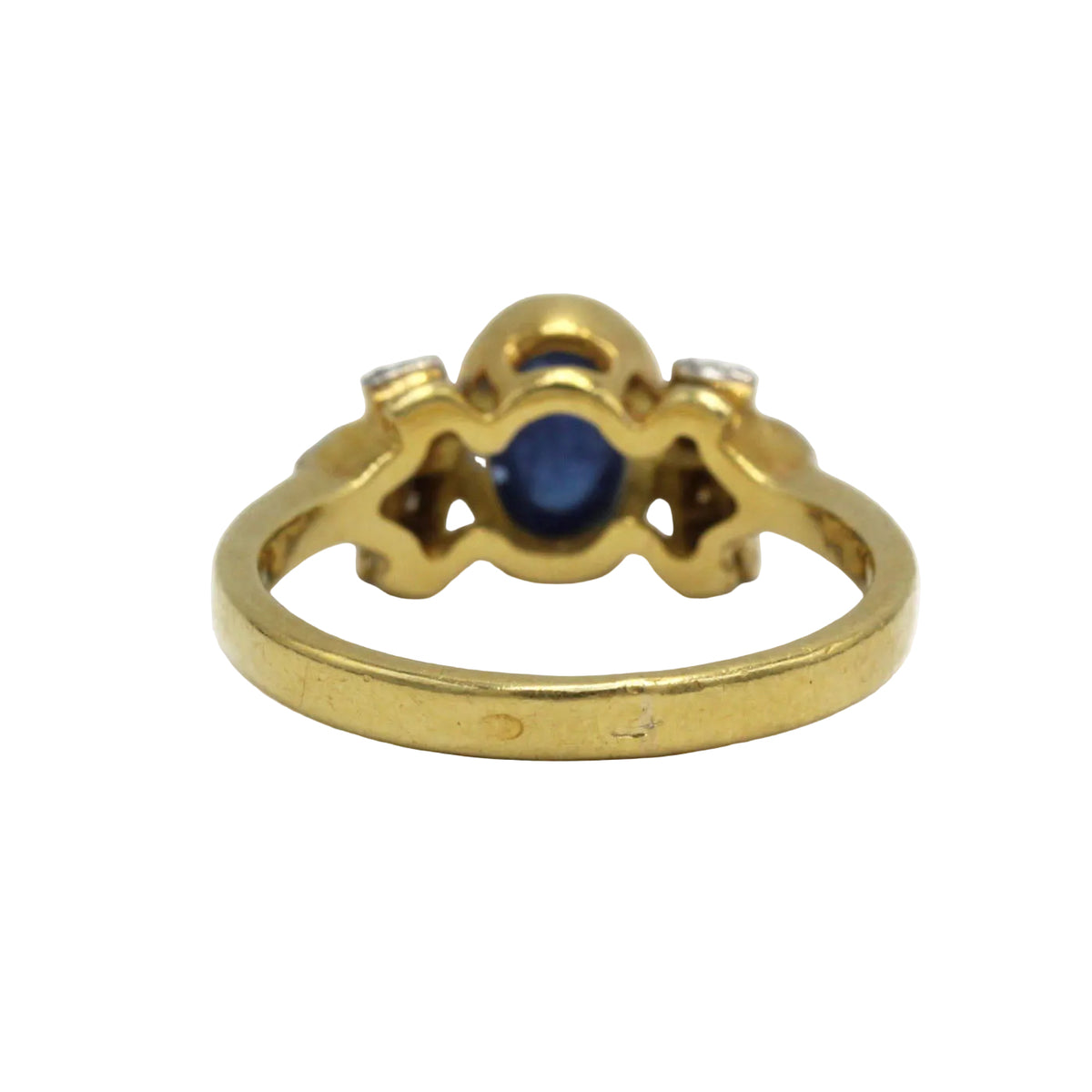 Bague Trilogie en or jaune, or blanc, saphir et diamants