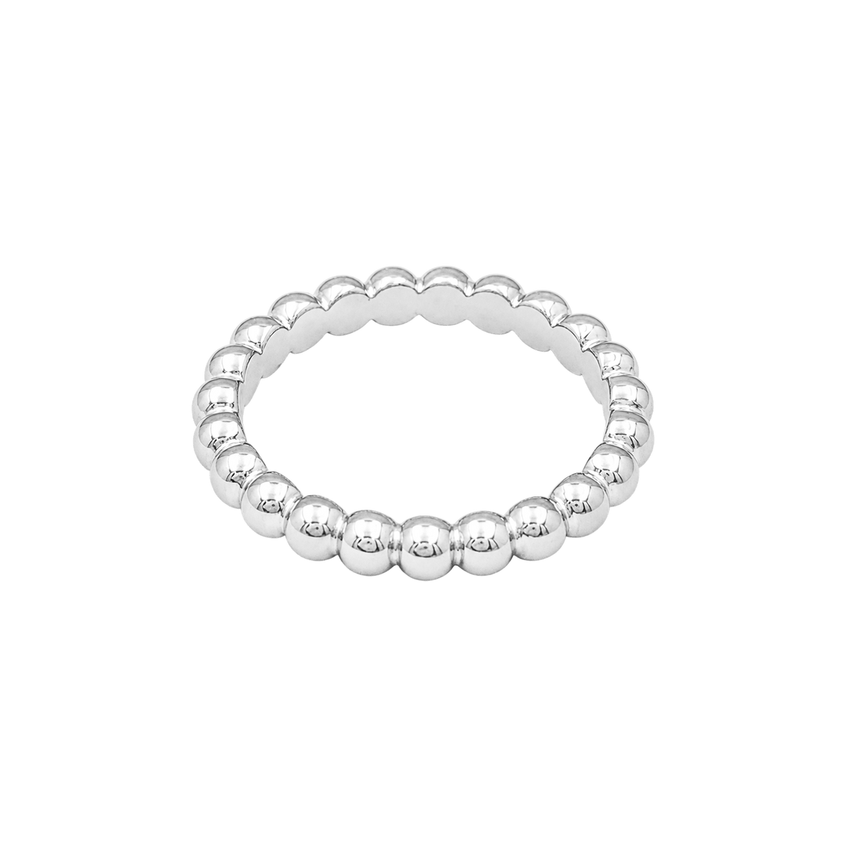 Bague Alliance VAN CLEEF & ARPELS Perlée MM en or blanc