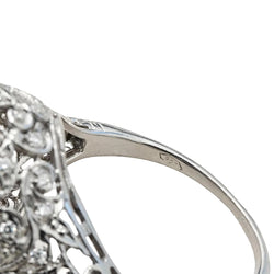 Bague Dôme en platine et diamants
