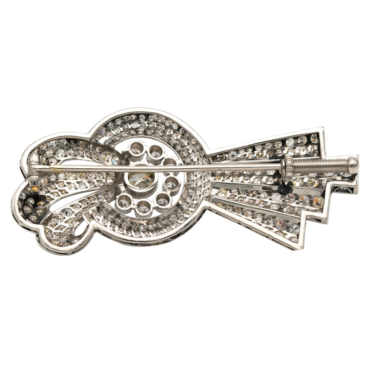 Broche Épingle en or blanc et diamants