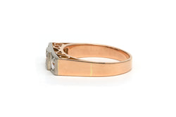Bague Trilogie en or blanc, or jaune et diamants