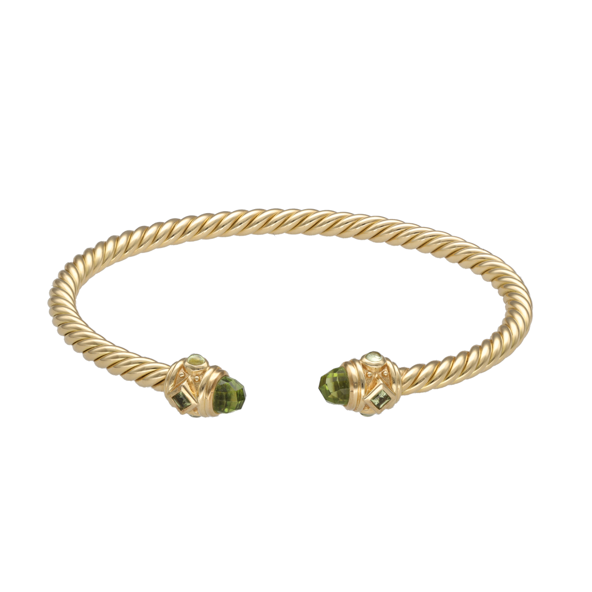 Bracelet Jonc DAVID YURMAN "Renaissance Cable Spira" en or jaune et cabochons