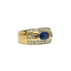 Bague bandeau saphir