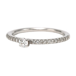 Bague Solitaire en or blanc et diamants