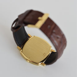 Montre PIAGET Coussin en or jaune et cuir