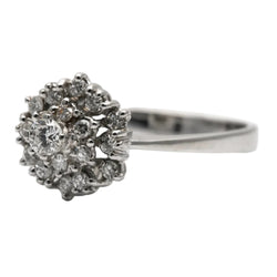 Bague Entourage en or blanc et diamants