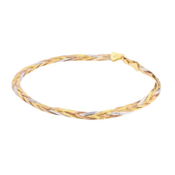 Bracelet Maille en or blanc, or jaune et or rose