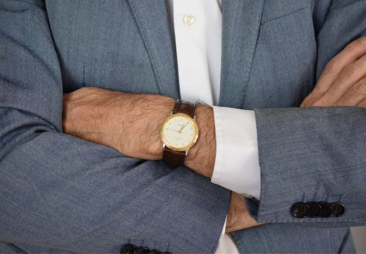 Montre BLANCPAIN Villeret Réf. 0095-1318, en acier et or jaune  Cal. 9513 Automatique, vers 1990.