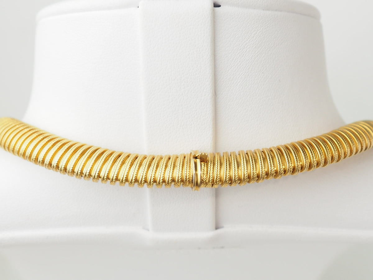 Collier Tubogas en or jaune