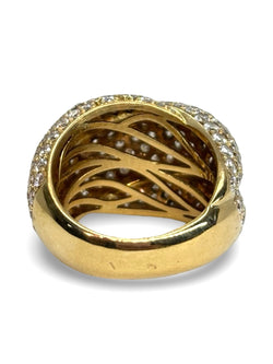 Bague Dôme en or jaune et diamants
