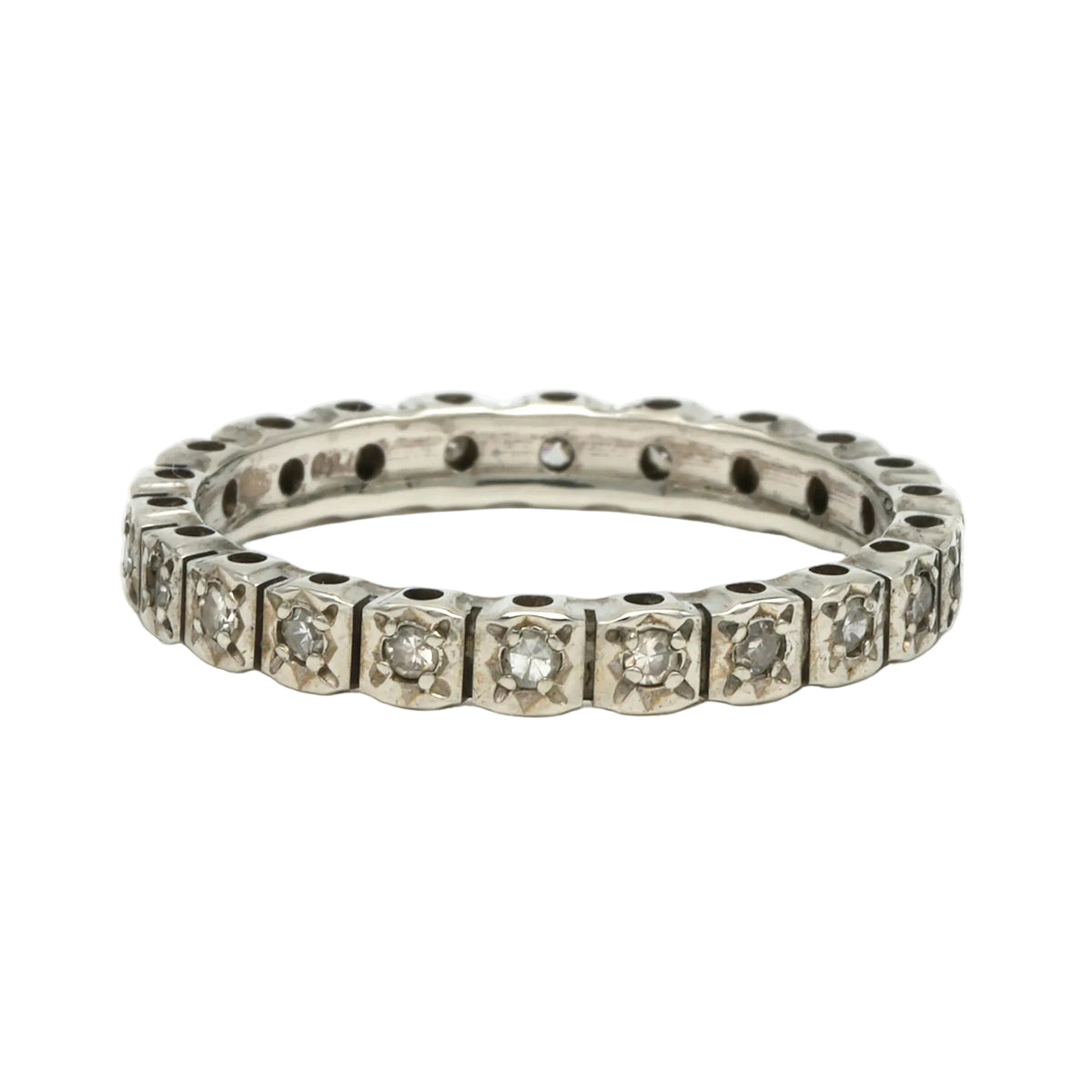Bague Alliance en or blanc et diamants